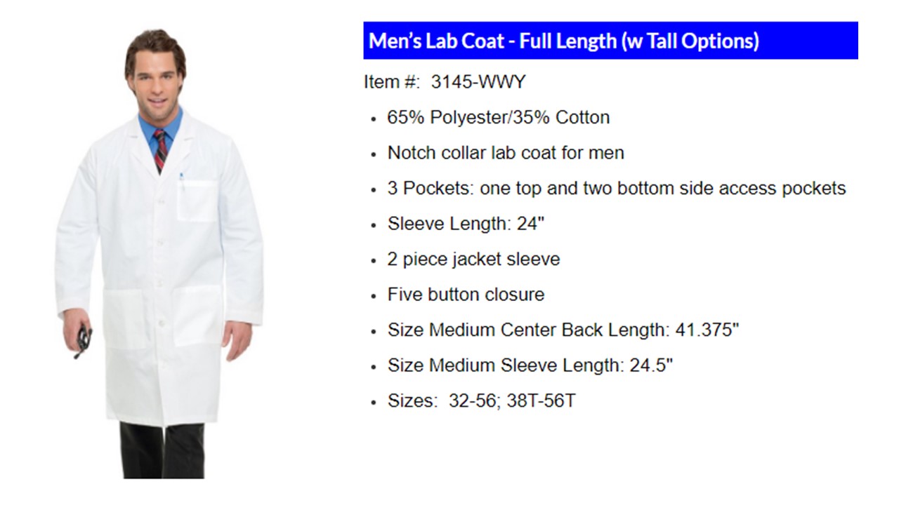 men's lab coat classic